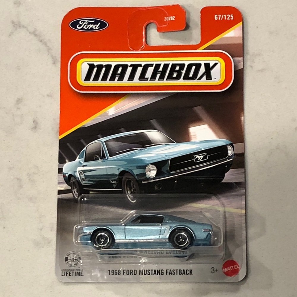 Mattel Matchbox Ford Mustang Fastback - Blue